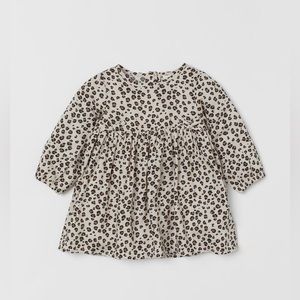 H&M Kids Girls Long Sleeve Leopard Print Dress 3T